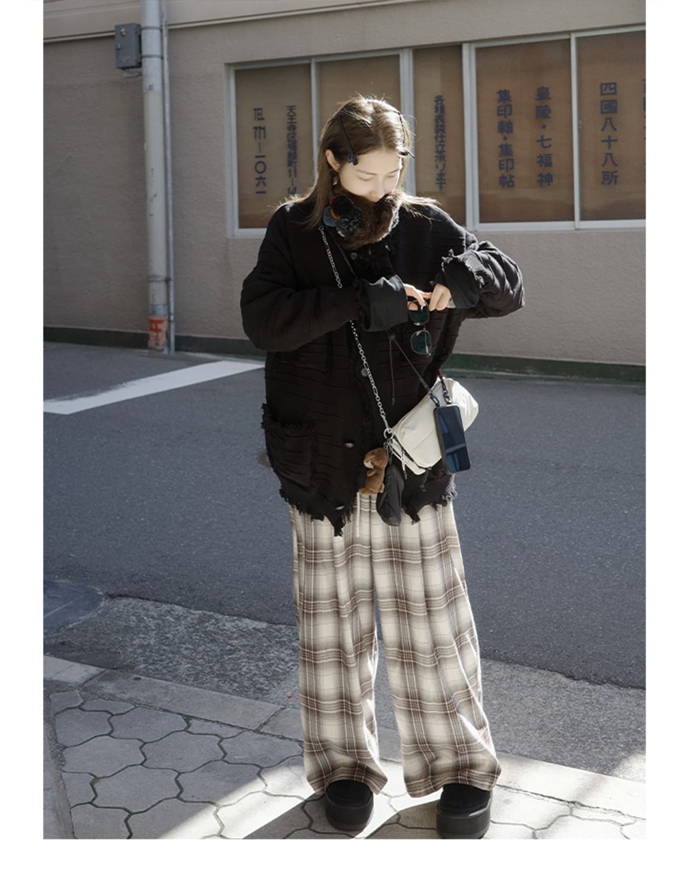 ギンガム チェック 大人の余裕ギンガム ワイドパンツ