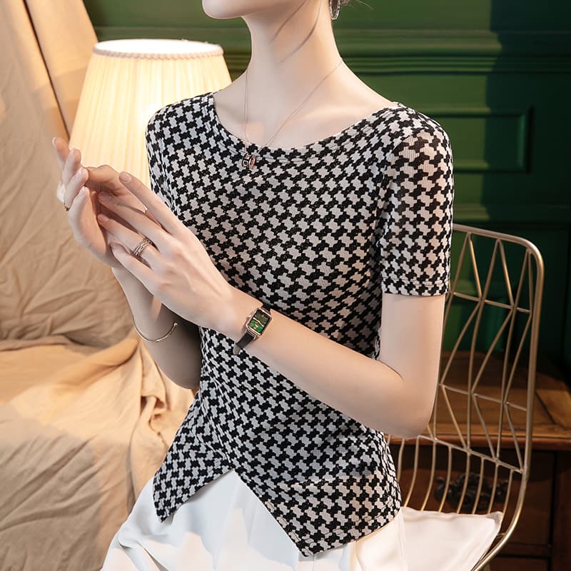 ギンガム チェック カジュアル ギンガムチェック 変形トップス