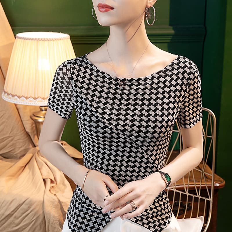 ギンガム チェック カジュアル ギンガムチェック 変形トップス